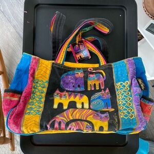 Laurel Burch Fantastic Feline Totem tote